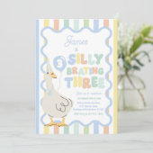 Silly Goose Silly-Brating Three Birthday Party  招待状 (スタンド正面)