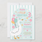 Silly Goose Silly-Brating Three Birthday Party 招待状 (正面)