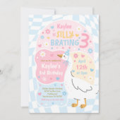 Silly Goose Silly-Brating Three Birthday Party 招待状 (正面)