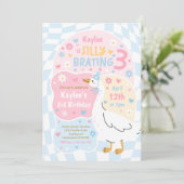 Silly Goose Silly-Brating Three Birthday Party 招待状 (スタンド正面)