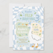 Silly Goose Silly-Brating Three Birthday Party 招待状 (正面)