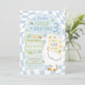 Silly Goose Silly-Brating Three Birthday Party 招待状 (スタンド正面)