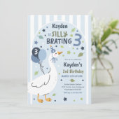 Silly Goose Silly-Brating Three Birthday Party 招待状 (スタンド正面)