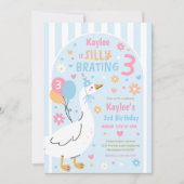 Silly Goose Silly-Brating Three Birthday Party 招待状 (正面)