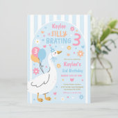 Silly Goose Silly-Brating Three Birthday Party 招待状 (スタンド正面)