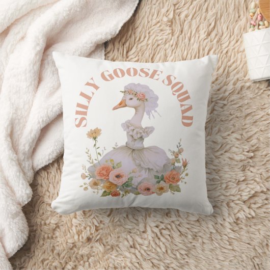 Silly Goose Squad Bachelorette Funny Bridal クッション (ブランケット)
