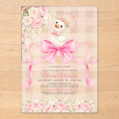 Silly Goose Sweetie Goose Almost Loose Baby Shower アクリル招待状 (正面)