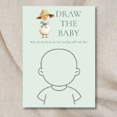 Silly Goose Teal Draw The Baby Shower Game Card 招待状