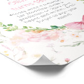 Silly Goose Time Capsule 1st Birthday pink bow ポスター (角)