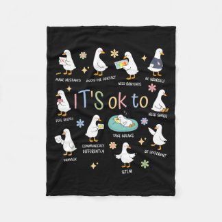 Silly Goose to Mental Health Men Women Matching フリースブランケット