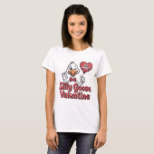 Silly Goose Valentine Shirt - Cute Winking Goose H Tシャツ (正面フル)