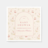 Silly Goose Vintage Baby Shower スタンダードカクテルナプキン (正面)