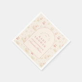 Silly Goose Vintage Baby Shower スタンダードカクテルナプキン (角)