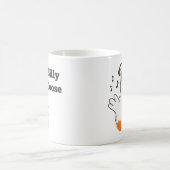 Silly Goose Wearing Headphones – Cute Funny Goose コーヒーマグカップ (中央)