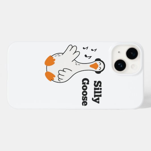 Silly Goose Wearing Headphones – Cute Funny Goose Case-Mate iPhoneケース (裏面 (横))