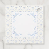 Silly Goose Whimsical Bow Baby Boy Shower フェイバータグ (裏面)