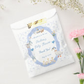 Silly Goose Whimsical Bow Baby Boy Shower フェイバーバッグ (封をした状態)