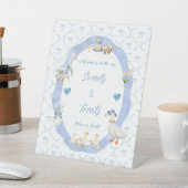 Silly Goose Whimsical Bow Baby Boy Shower 台座サイン (インサイチュ)