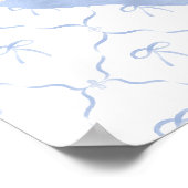 Silly Goose Whimsical Bow Baby Boy Shower Welcome ポスター (角)