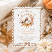 Silly Goose Whimsical Fall Baby shower 招待状