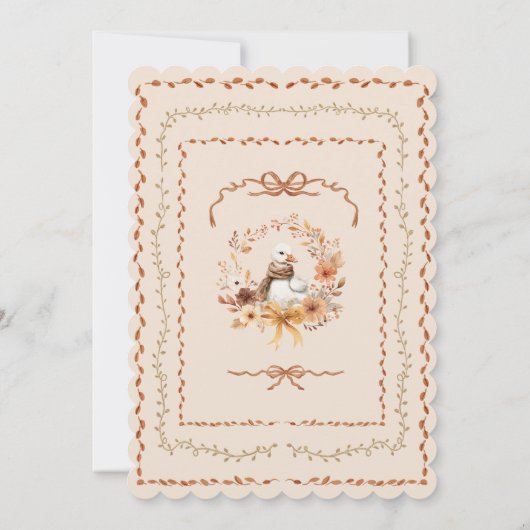 Silly Goose Whimsical Fall Baby shower 招待状 (裏面)