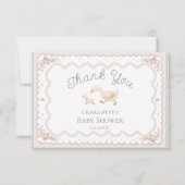 Silly Goose Wildflower Cute Baby Shower Thank You  カード (正面)