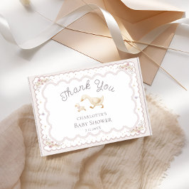 Silly Goose Wildflower Cute Baby Shower Thank You カード