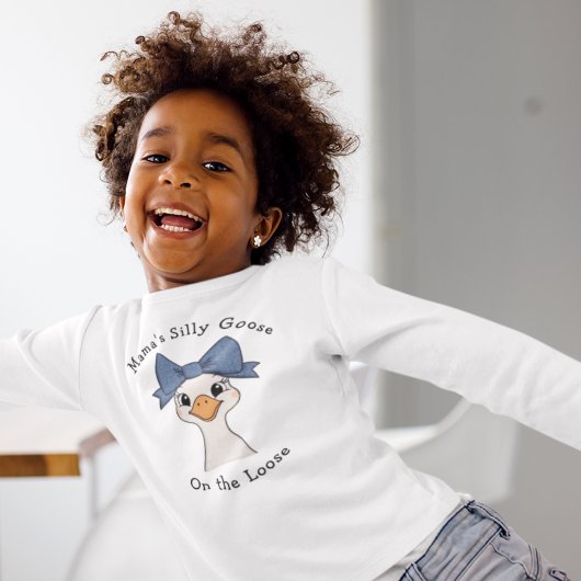 Silly Goose with Hair Bow Girly Longsleeve