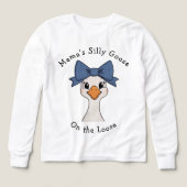 Silly Goose with Hair Bow Girly Longsleeve (デザイン正面)