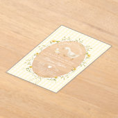 Silly Goose Yellow Gingham Baby Shower アクリル招待状 (レイダウン)