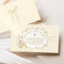 Silly Goose Yellow Gingham Books for baby エンクロージャーカード