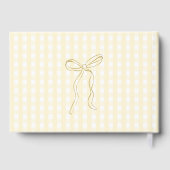 Silly Goose Yellow Gingham Whimsical Baby Shower ゲストブック (裏面)