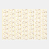 Silly Goose Yellow Gingham wildflower Baby Shower ラッピングペーパーシート (正面3)