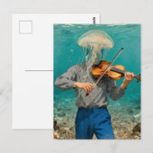 Silly Jellyfish Making Music ポストカード (正面/裏面)