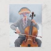 Silly Jellyfish Man Making Music ポストカード (正面)