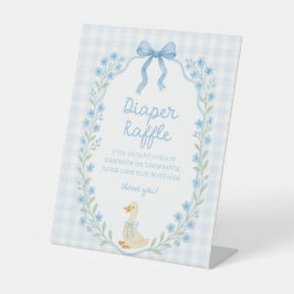 Silly Little Goose Baby Shower Diaper Raffle 台座サイン