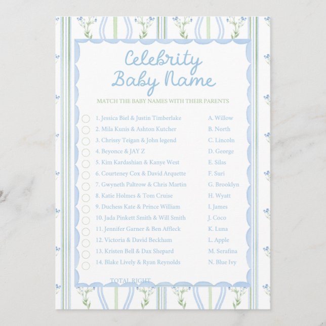 Silly Little Goose Baby Shower Game (正面)