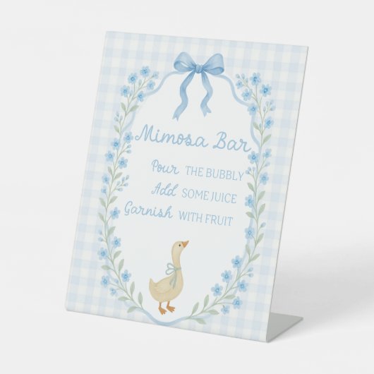 Silly Little Goose Baby Shower Mimosa Bar 台座サイン (正面)