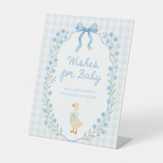 Silly Little Goose Baby Shower Wishes for Baby 台座サイン (正面)
