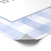 Silly Little Goose Blue Baby Shower Welcome Sign ポスター (角)