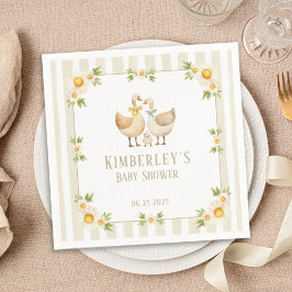 Silly Little Goose Gender Neutral Baby Shower スタンダードカクテルナプキン