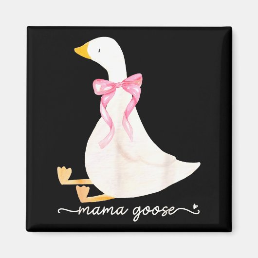 Silly Mama Goose Daddy Goose Matching Goose Family マグネット (正面)