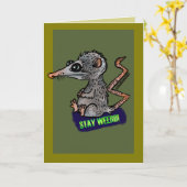 silly opossum カード (黄色い花)