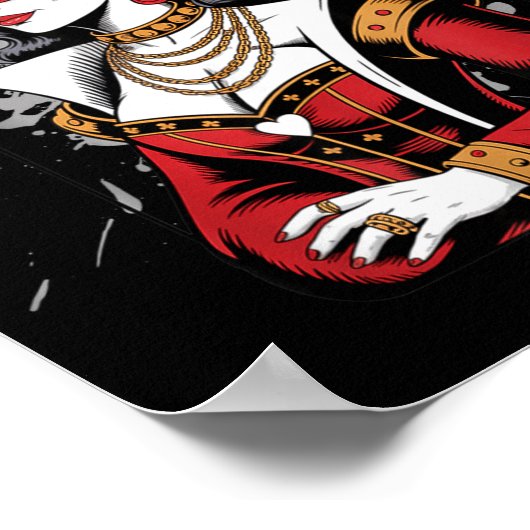 Silly Queen Valentines Hearts Card ポスター (角)