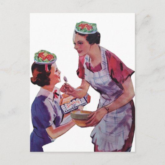 Silly Salad Hats collage ポストカード (正面)