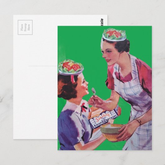 Silly Salad Hats collage ポストカード (正面/裏面)