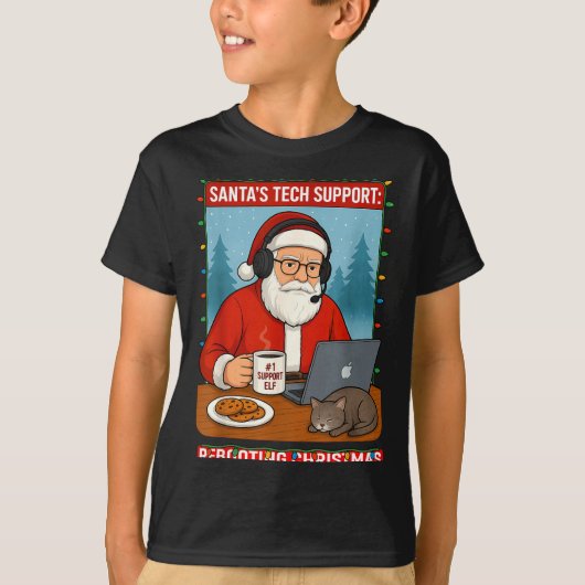 Silly Santa Rebooting s Support Tech Tシャツ (正面)
