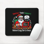 Silly Santa s Support Tech Rebooting IT Computer マウスパッド (マウス)