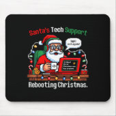 Silly Santa s Support Tech Rebooting IT Computer マウスパッド (正面)