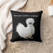 Silly Silkie Chicken  クッション (ブランケット)